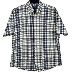 Pendleton Oceanside Button Down Plaid Short Sleeve Shirt Size Men XL Lightweight